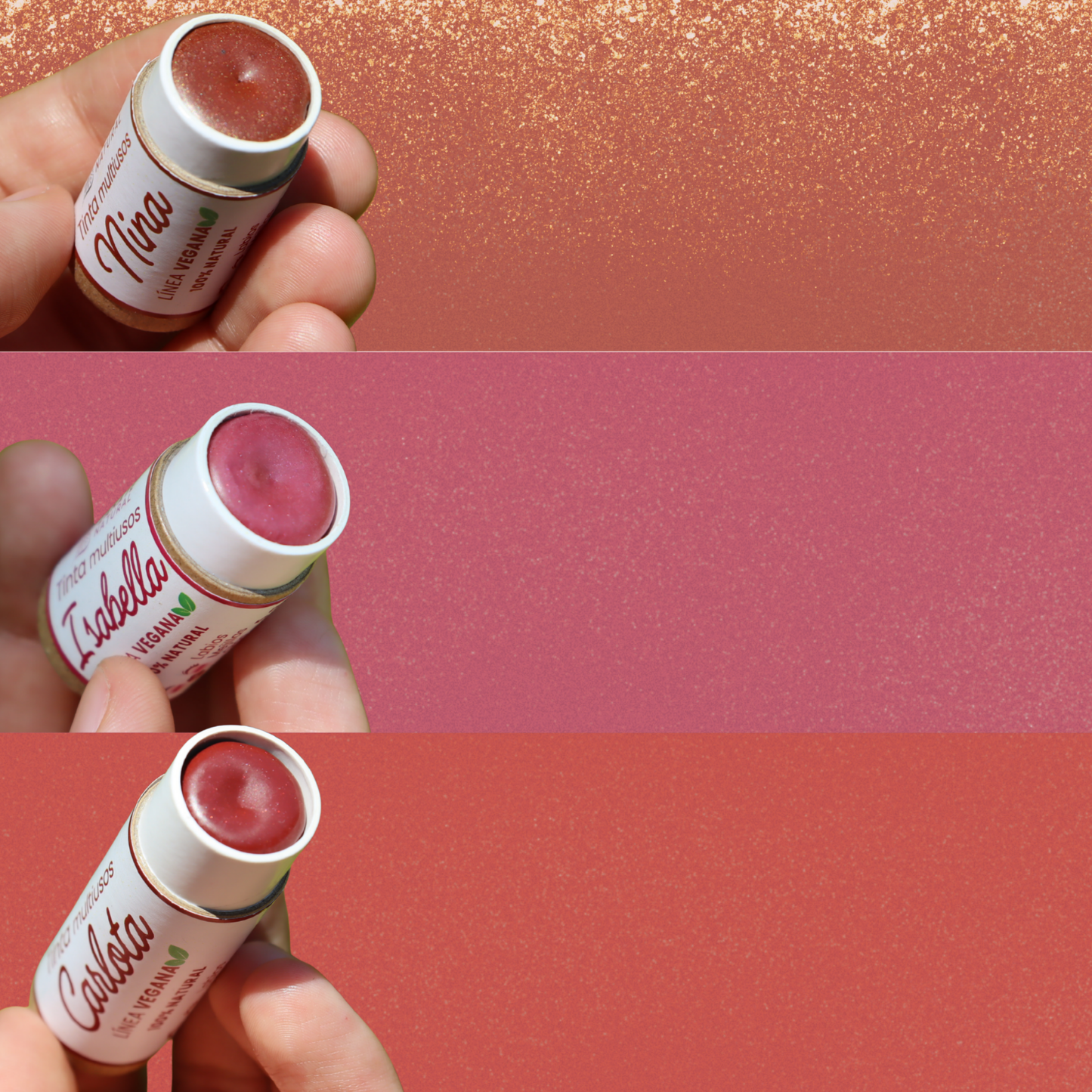 Tinta multiusos 3 en 1 (blush,labial y sombra)