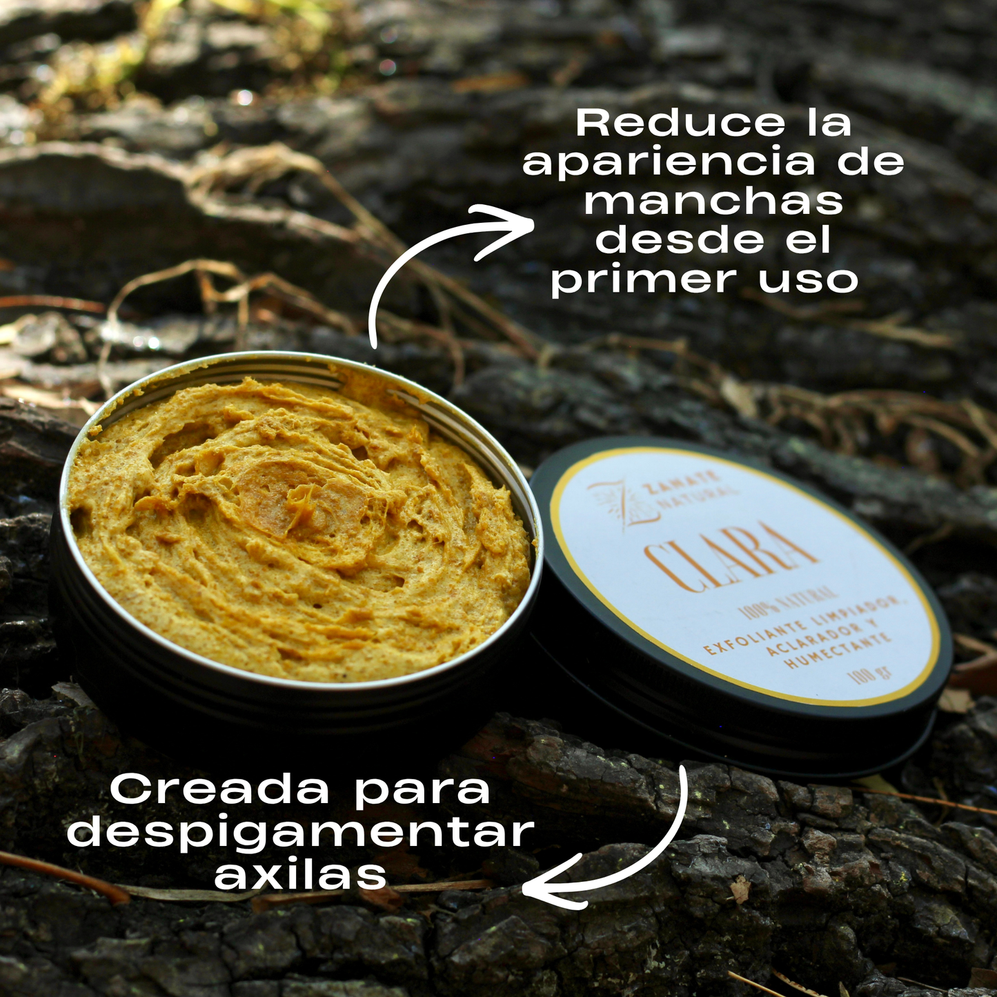 Exfoliante limpiador, aclarador y humectante "Clara"